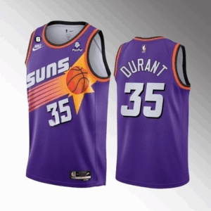 Men’s Phoenix Suns #35 Kevin Durant Classic Edition Jersey (Purple, NO.6 Patch)