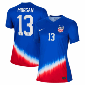 Alex Morgan #13 – U.S. Women’s National Team (USWNT) 2024 Away Stadium Player Jersey – Royal Blu