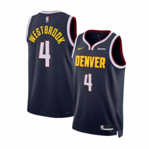 Russell Westbrook #4 – Denver Nuggets 2024 Icon Edition Jersey (Navy, Stitched)