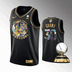 Stephen Curry #30 – Golden State Warriors 2022 Western Conference Champions Jersey – Black Diamond Edition