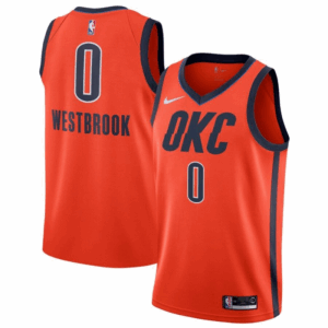 Russell Westbrook #0 – OKC Thunder 2018–19 "Earned Edition" Swingman Jersey (Orange)
