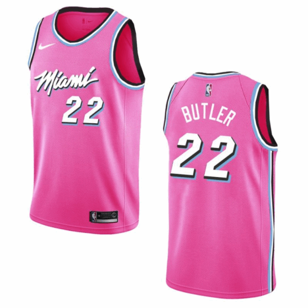 Jimmy Butler #22 – Miami Heat 2021 “Earned Edition” Swingman Jersey – Pink