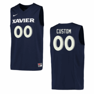 Xavier Musketeers #00 Custom College Basketball Jersey (Navy)