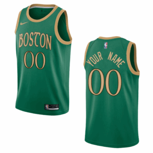 Boston Celtics #00 Custom City Edition Jersey – Kelly Green