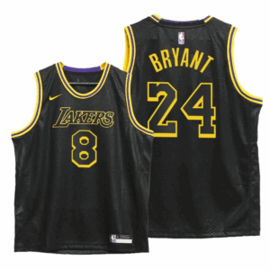 Youth Kobe Bryant #8 / #24 – Los Angeles Lakers Mamba Day Special Edition Jersey – Black (2020 Honors Kobe)