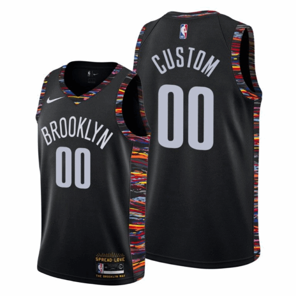 Men’s Brooklyn Nets – Custom "Music Edition" Jersey (Black)