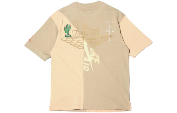 Air Jordan X Cactus Jack By Travis Scott Short-Sleeve T-Shirt 'Khaki Desert' CW3167-247 - Image 2