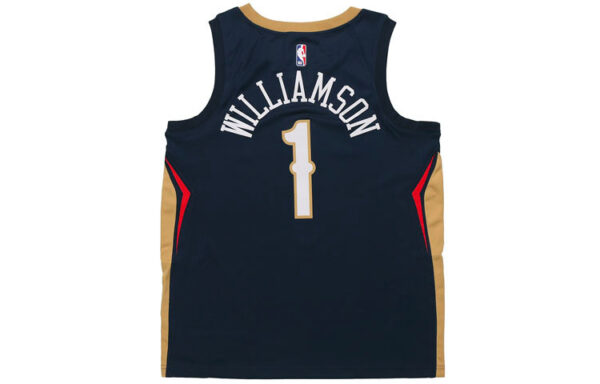 Nike NBA Zion Williamson Basketball Sports Jersey SW Fan Edition New Orleans Pelicans 1 Navy Blue Dark Blue 864493-427 | ICNY SPORT - Image 2