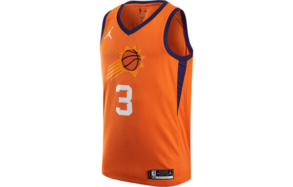 Men's Air Jordan NBA Retro Basketball Jersey/Vest SW Fan Edition 20 Season Knicks Phoenix Suns Paul No. 3 Orange CV9491-848 | ICNY SPORT - Image 2