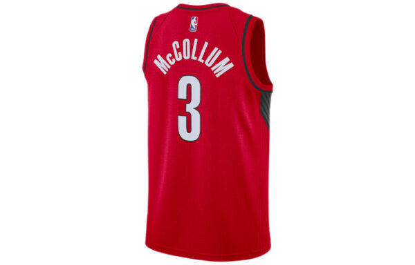 Air Jordan NBA Basketball Jersey SW Fan Edition 2020 Season Blazers McCollum No. 3 Large Red CV9492-661 | ICNY SPORT - Image 2