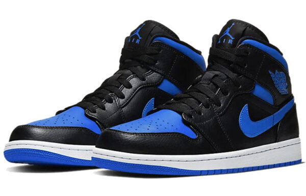 Air Jordan 1 Mid 'Black Hyper Royal' 554724-068 | ICNY SPORT - Image 3