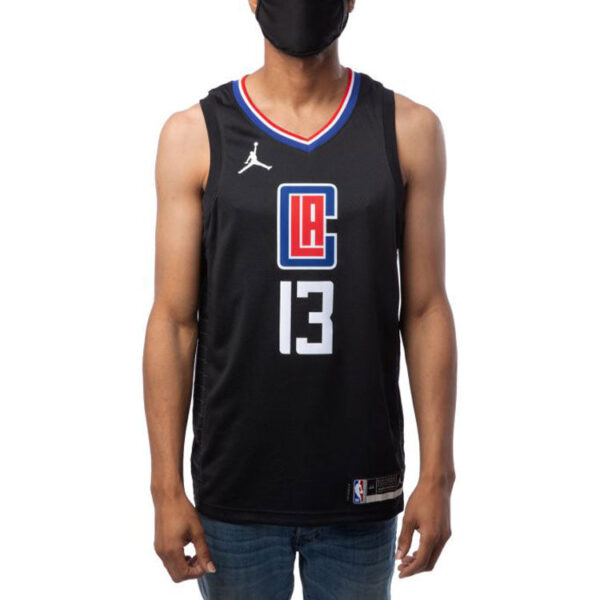 Air Jordan NBA SW Fan Edition Los Angeles Clippers Jersey 2020-21 Season George No. 13 Black CV9480-012 | ICNY SPORT - Image 3