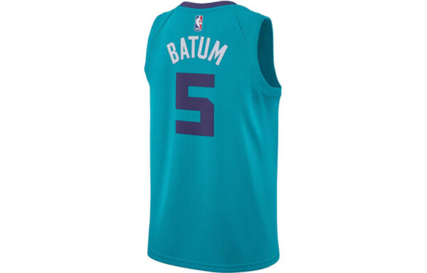 Men's Air Jordan NBA Retro Basketball Jersey/Vest SW Fan Edition Charlotte Hornets No. 5 Blue Green 864463-430 | ICNY SPORT - Image 3