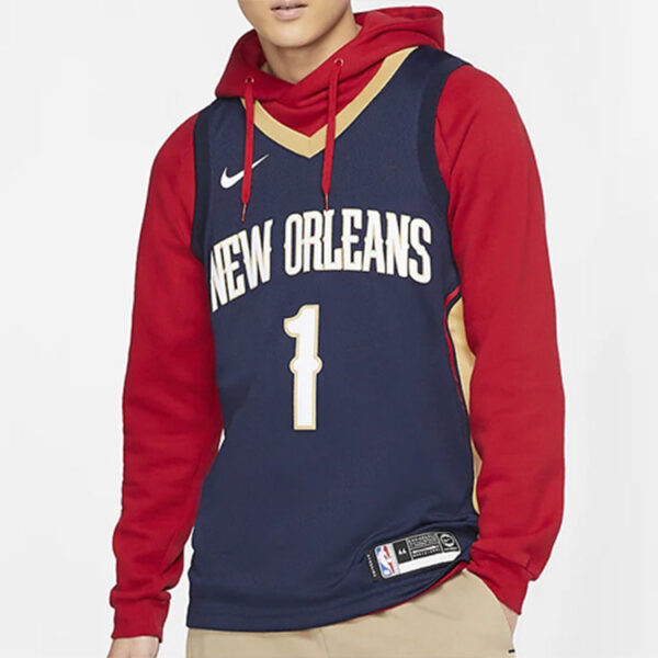 Nike NBA Zion Williamson Basketball Sports Jersey SW Fan Edition New Orleans Pelicans 1 Navy Blue Dark Blue 864493-427 | ICNY SPORT - Image 4