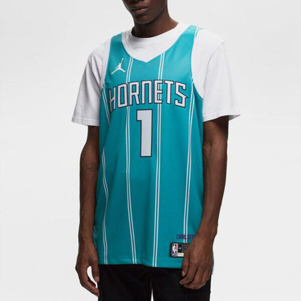 Air Jordan Dri-FIT NBA Charlotte Hornets Lamelo Ball Icon Edition 2022/23 Swingman Jersey 'Green' DN1998-415 | ICNY SPORT - Image 4