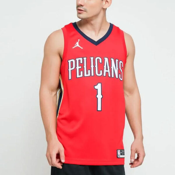 Air Jordan NBA Zion Williamson New Orleans Pelicans 2020/21 Fan Edition Jersey #1 CV9486-660 | ICNY SPORT - Image 4