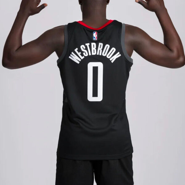 Air Jordan NBA Basketball Sports Jersey SW Fan Edition 20-21 Season Rockets Version Westbrook 0 Black CV9478-010 | ICNY SPORT - Image 4