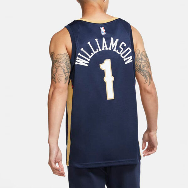 Nike NBA Zion Williamson New Orleans Pelicans 2022/23 Icon Edition Swingman Jersey #1 CW3674-424 | ICNY SPORT - Image 5