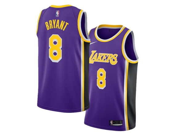 Kobe Bryant #8 – Los Angeles Lakers Nike Statement Edition Swingman Jersey – Purple - Image 5