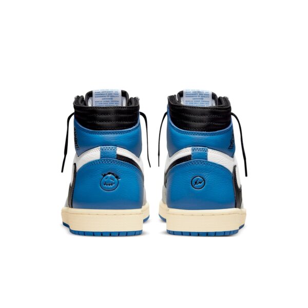 Air Jordan 1 Retro High X Fragment Design X Travis Scott 'Sail Black Military Blue' DH3227-105 - Image 5