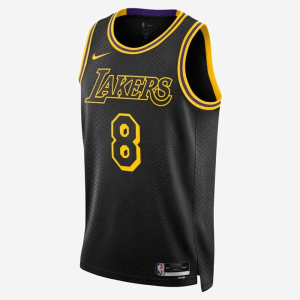 Youth Kobe Bryant #8 / #24 – Los Angeles Lakers Mamba Day Special Edition Jersey – Black (2020 Honors Kobe) - Image 3