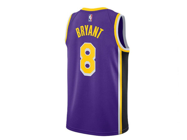 Kobe Bryant #8 – Los Angeles Lakers Nike Statement Edition Swingman Jersey – Purple - Image 3