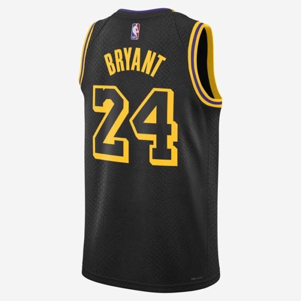 Youth Kobe Bryant #8 / #24 – Los Angeles Lakers Mamba Day Special Edition Jersey – Black (2020 Honors Kobe) - Image 4