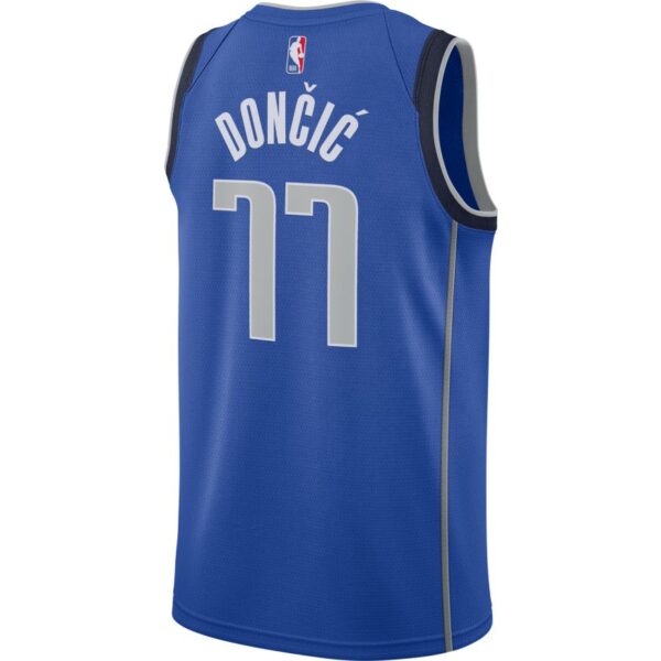 Luka Dončić #77 – Dallas Mavericks Nike Swingman Jersey – Icon Edition (Royal Blue) - Image 4