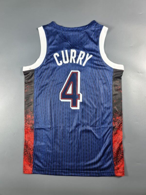 Stephen Curry #4 – Team USA Basketball 2024 Olympics Jersey – Navy (Stitched Version) - Image 4