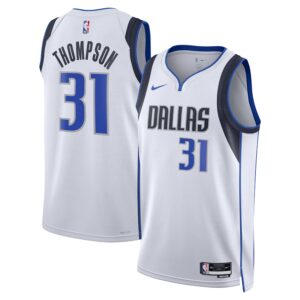 Unisex Klay Thompson #31 Dallas Mavericks Jersey – Nike Association Edition White | Swingman NBA Basketball Jersey