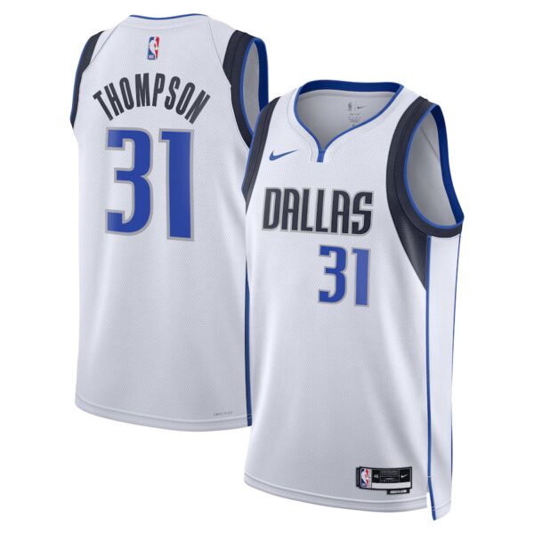 Unisex Klay Thompson #31 Dallas Mavericks Jersey – Nike Association Edition White | Swingman NBA Basketball Jersey