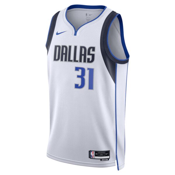 Unisex Klay Thompson #31 Dallas Mavericks Jersey – Nike Association Edition White | Swingman NBA Basketball Jersey - Image 3