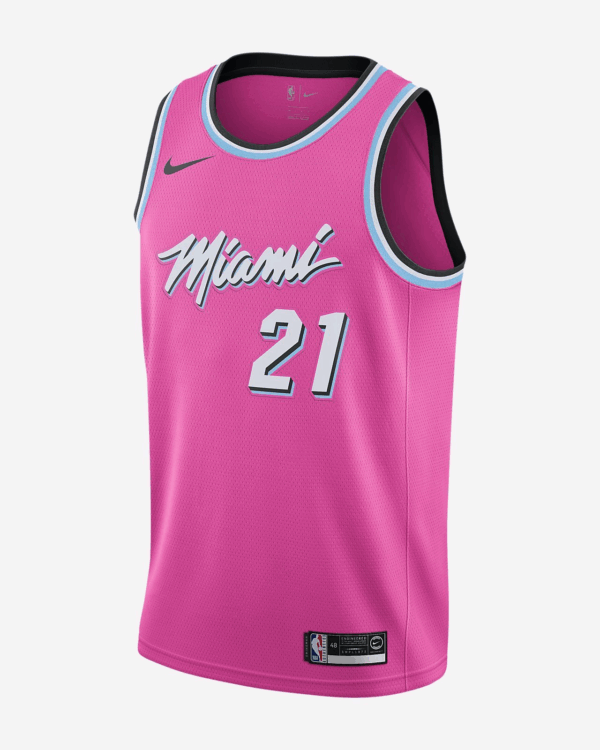 Jimmy Butler #22 – Miami Heat 2021 “Earned Edition” Swingman Jersey – Pink - Image 3