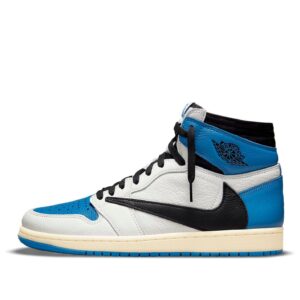 Air Jordan 1 Retro High X Fragment Design X Travis Scott 'Sail Black Military Blue' DH3227-105 | ICNY SPORT