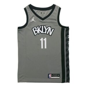 Air Jordan NBA Sports Basketball Jersey SW Fan Edition 2020-21 Season Brooklyn Nets Kyrie Irving 11 Black Gray CV9469-008 | ICNY SPORT