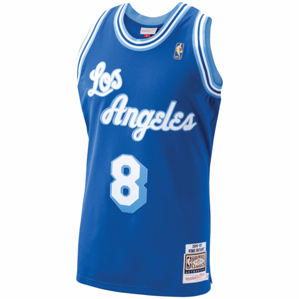 Kobe Bryant #8 – Los Angeles Lakers 1996–97 Hardwood Classics Jersey (Royal Blue) - Image 3