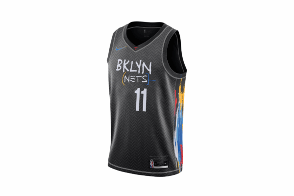 Kyrie Irving #11 – Brooklyn Nets 2020–21 City Edition Jersey – “Basquiat” Black Edition - Image 3