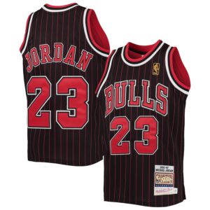 Michael Jordan #23 – Chicago Bulls 1996–97 Hardwood Classics Jersey (Black Pinstripe)