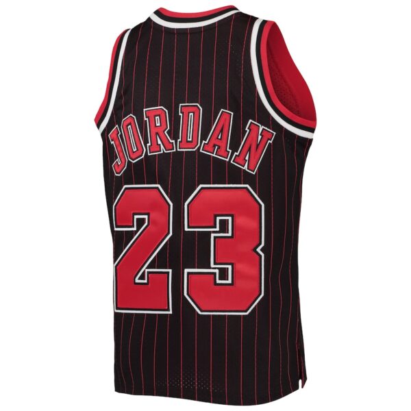 Michael Jordan #23 – Chicago Bulls 1996–97 Hardwood Classics Jersey (Black Pinstripe) - Image 4