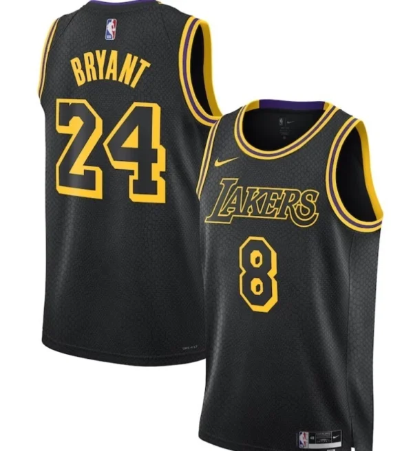 Men’s Kobe Bryant #8 Lakers Jersey – Black 8.24 Mamba Day Special Edition | Tribute Basketball Jersey