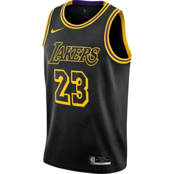 Men’s LeBron James #23 Lakers Jersey – 2020 Black Mamba City Edition | Kobe Tribute Basketball Jersey - Image 3