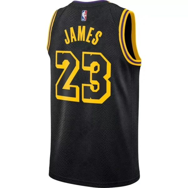 Men’s LeBron James #23 Lakers Jersey – 2020 Black Mamba City Edition | Kobe Tribute Basketball Jersey - Image 2