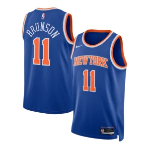Unisex Jalen Brunson #11 New York Knicks Jersey – 2023 City Edition Blue | Nike Swingman NBA Basketball Jersey