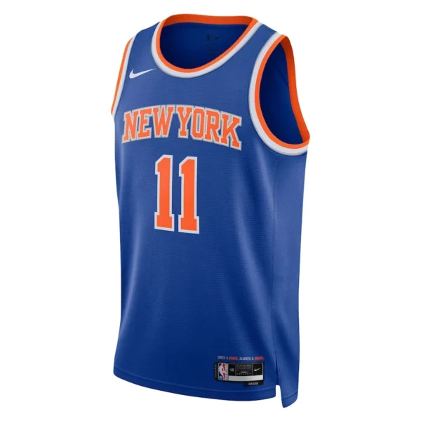 Unisex Jalen Brunson #11 New York Knicks Jersey – 2023 City Edition Blue | Nike Swingman NBA Basketball Jersey - Image 3