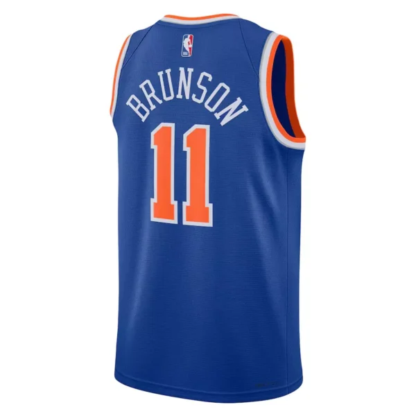 Unisex Jalen Brunson #11 New York Knicks Jersey – 2023 City Edition Blue | Nike Swingman NBA Basketball Jersey - Image 2