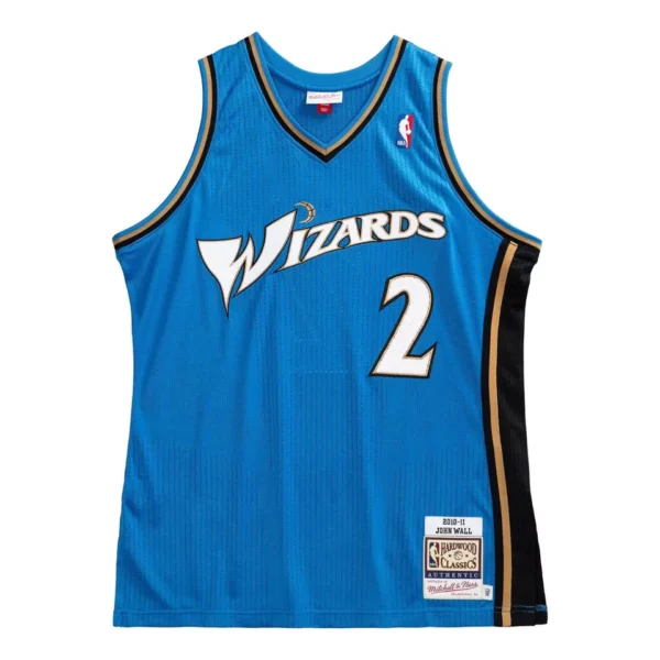 Men’s John Wall #2 Washington Wizards Jersey – 2010-11 Hardwood Classics | Mitchell & Ness Blue Throwback NBA Jersey - Image 3