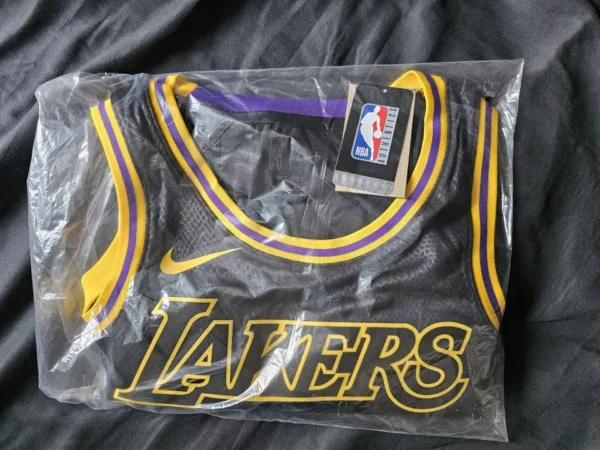 Men’s Kobe Bryant #24 Lakers Jersey – Earned Edition Black | Nike Swingman NBA Tribute Jersey - Image 2