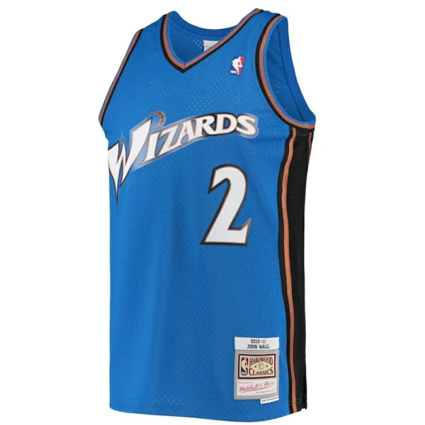 Men’s John Wall #2 Washington Wizards Jersey – 2010-11 Hardwood Classics Blue | NBA Throwback Basketball Jersey - Image 4