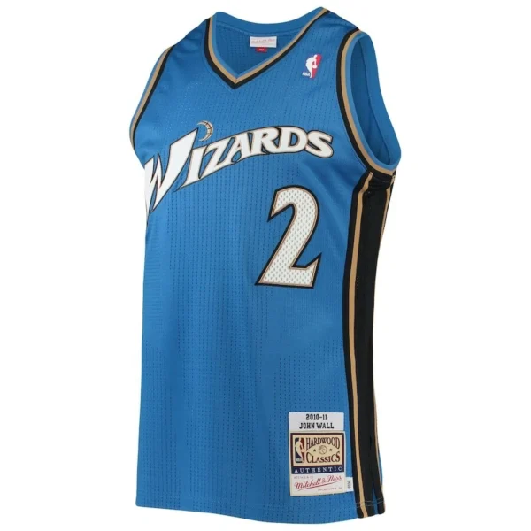 Men’s John Wall #2 Washington Wizards Jersey – 2010-11 Hardwood Classics | Mitchell & Ness Blue Throwback NBA Jersey - Image 5