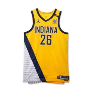 Men’s Ben Sheppard #26 Indiana Pacers Jersey – 2023 Draft Statement Edition Yellow | Stitched NBA Basketball Jersey